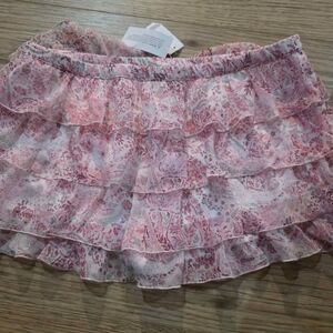 Hollister Pink Floral Mini Skirt